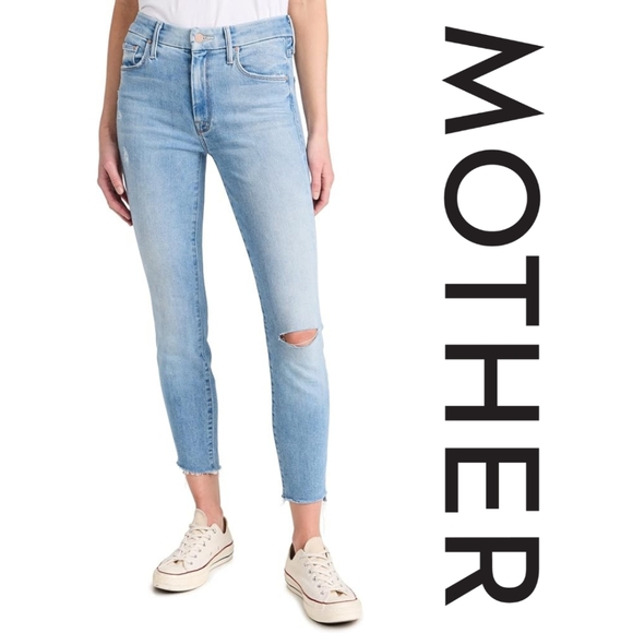 MOTHER - The Looker Step Ankle Fray Jeans, Despite Differences, Blue, Size 27 - Picture 3 of 3